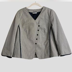 Akris Punto Asymmetrical Jacket Sz. 14 Luxury Designer Swiss Tailored